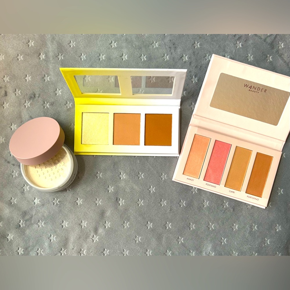 Make Up Bundle-Blush and Bronzer, Face Palette, Translucent Setting Powder.